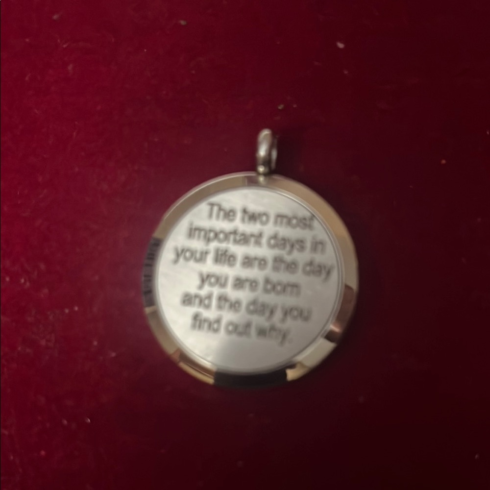 Inspirational Silver Pendant